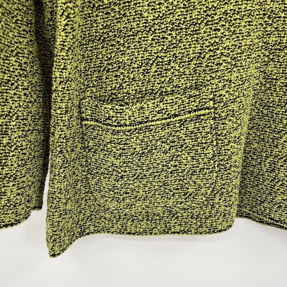 Willow Green Lagenlook Made in USA Pocket Sweater Size Small V-Neck - Picture 2 of 6